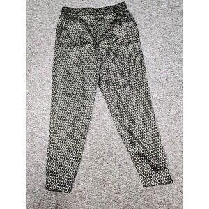 Anthropologie Larkin Jacquard Tapered Trousers Pants Gold Abstract Print Size XS